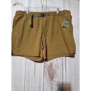 REI Mens Brown Nylon Polyester Quick‎ Dry Hiking Cargo Shorts Size XL